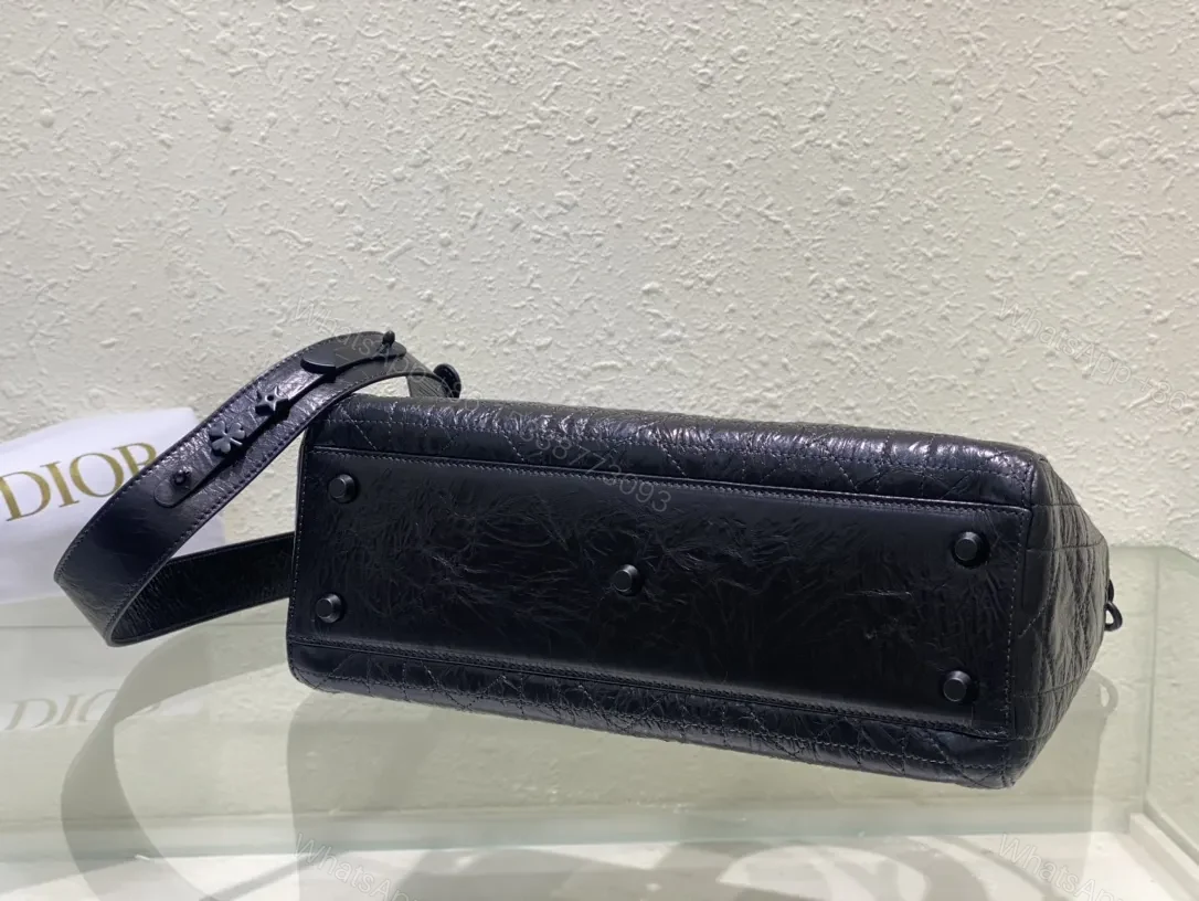 View 4 of Quilted Patent Handbag: Black, Top Handle, Crossbody, Luxe
