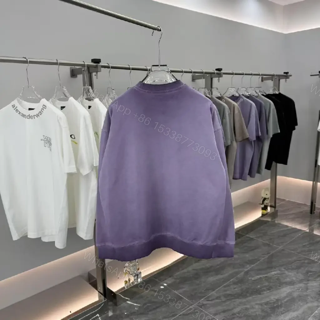 View 7 of Lavender Cotton-Blend Oversized Logo Hoodie, Luxe Streetwear