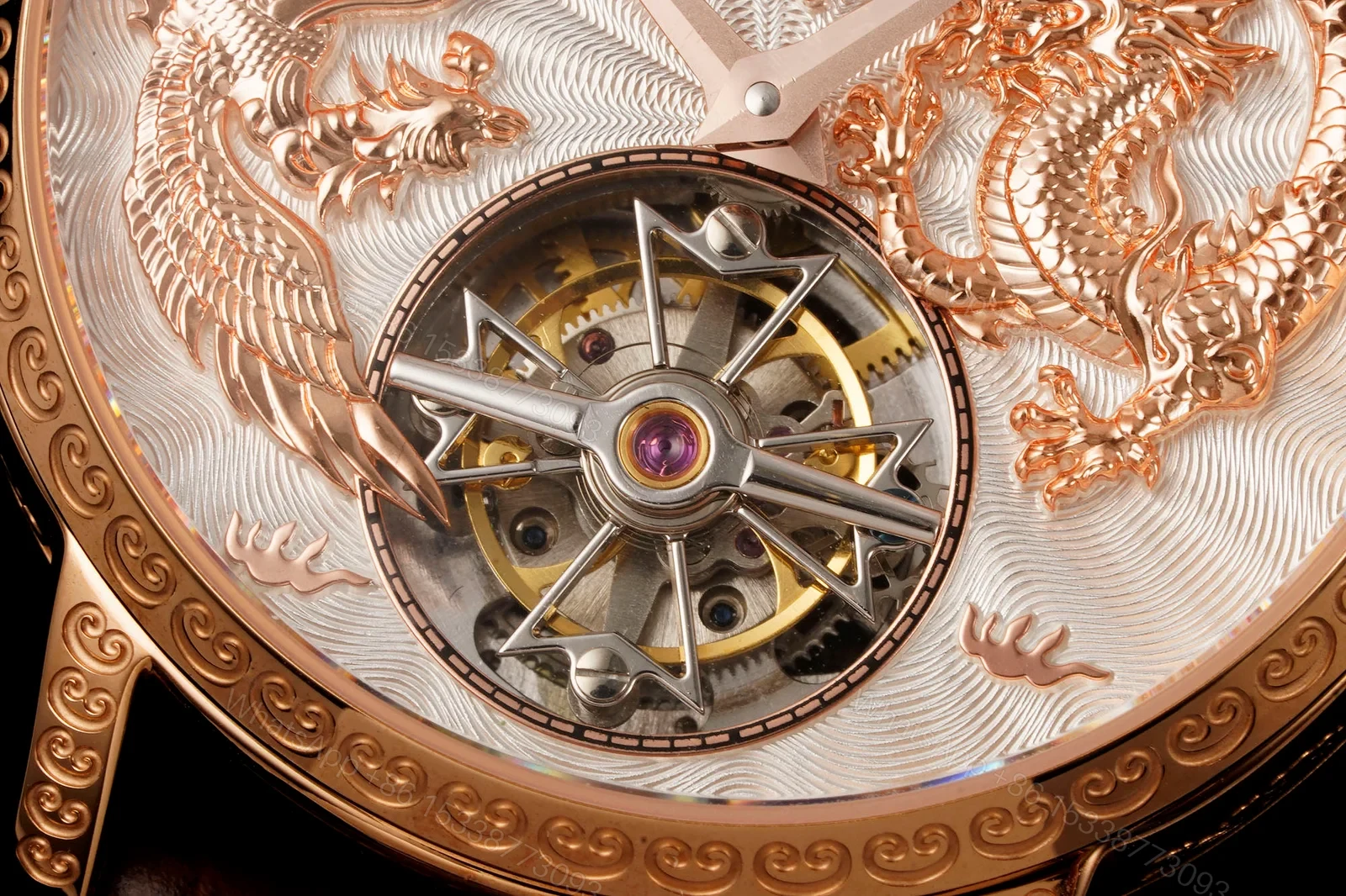 View 5 of Vacheron Constantin Traditionnelle Tourbillon Dragon Phoenix Engraved Dial Watch 41mm 2026 Edition RG-VC-TRADITIONNELLE-DRAGON-PHOENIX-41
