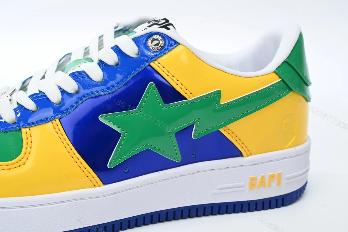 View 8 of Cheap Fake Bape Sta Low Black Yellow Green Orchid 1180 191 004 A
