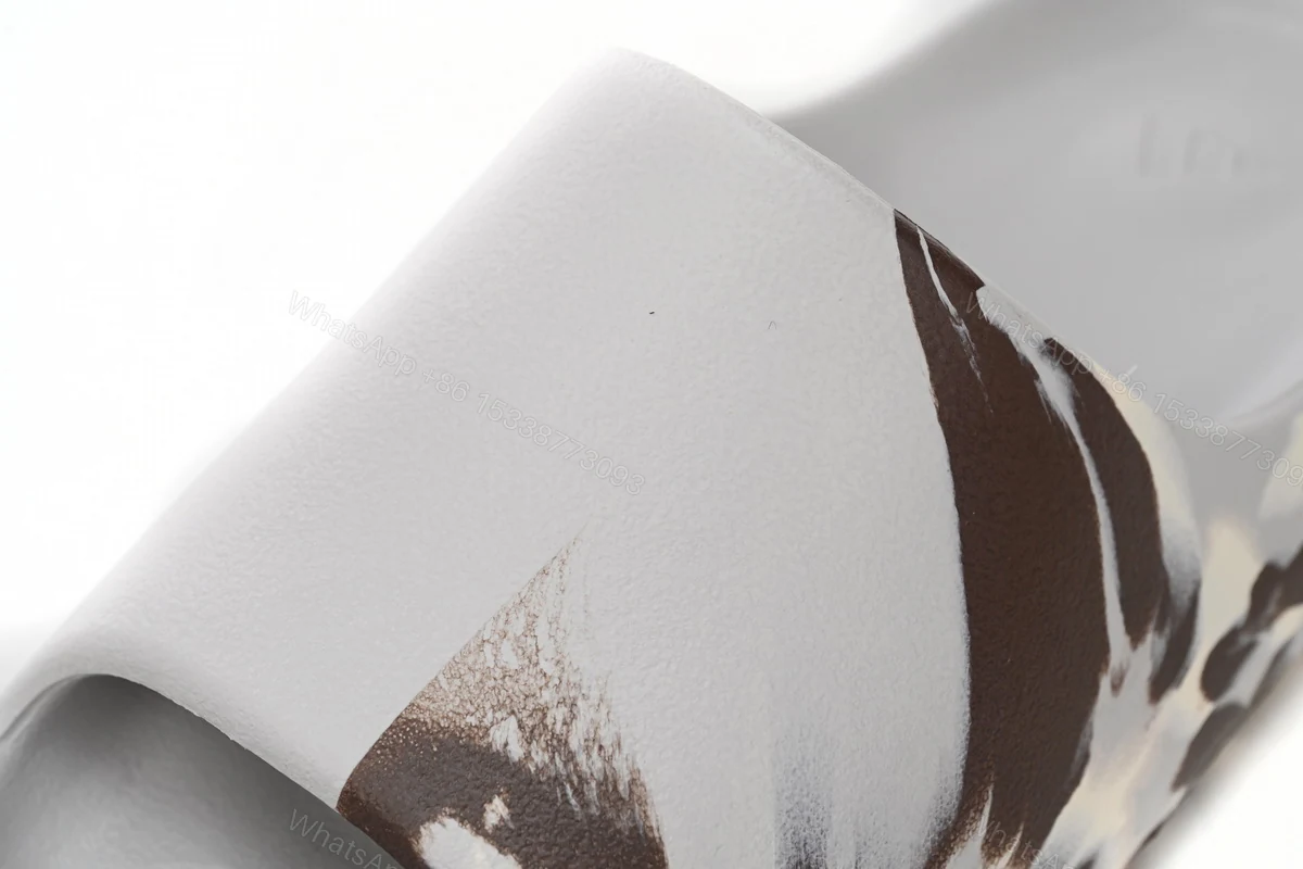 View 3 of Yeezy Slide Enflame Oil Painting White Grey GZ5553