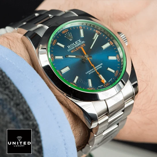 View 6 of Rolex Milgauss 116400GV-0002 Blue Dial Replica