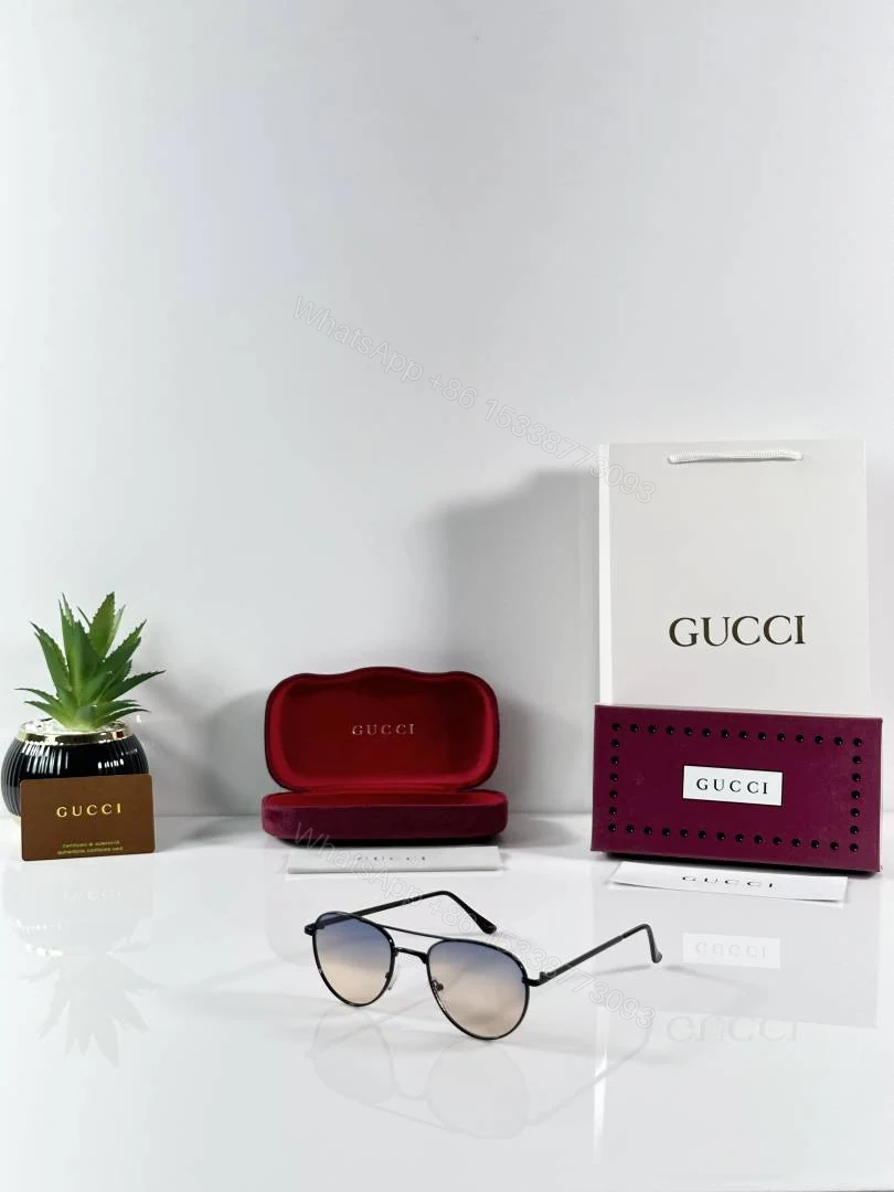 First Copy Gucci 1091 Black Blue DC Sunglasses — view 1