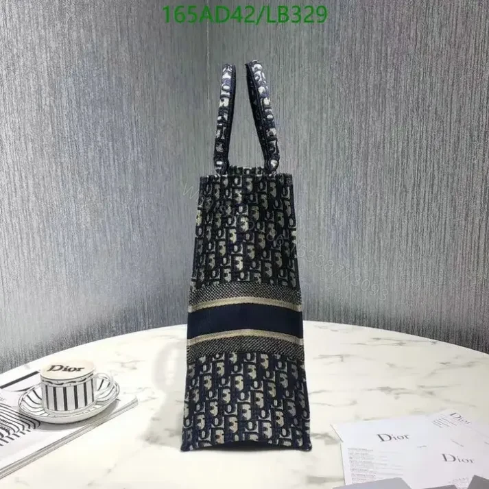 View 3 of Large Replica Dior Book Tote Handbag in Embroidered Canvas HKL478