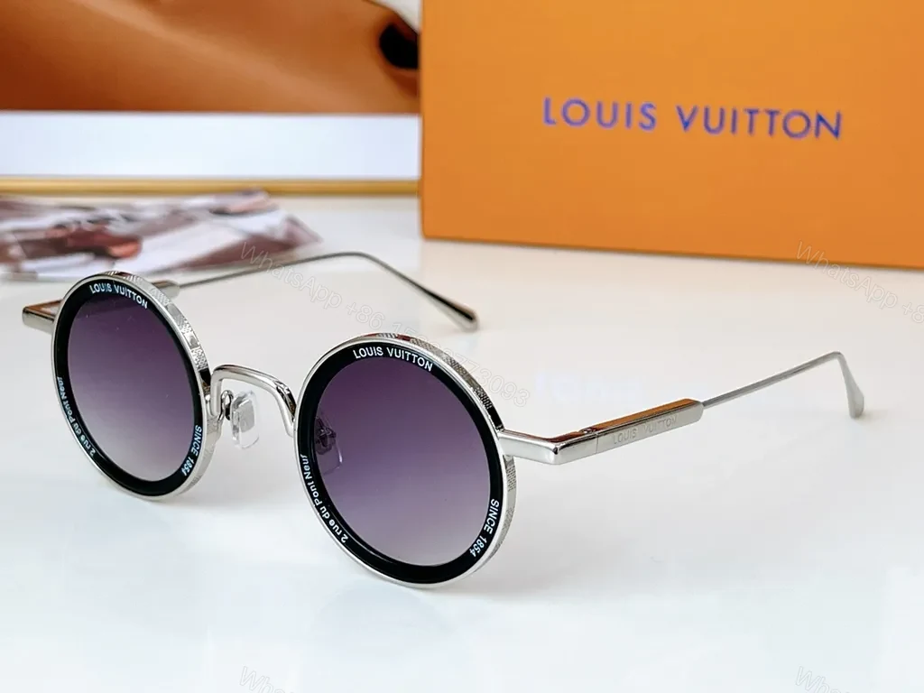 View 6 of Louis Vuitton Round-Frame Sunglasses: Chrome, Polarized Mirrored