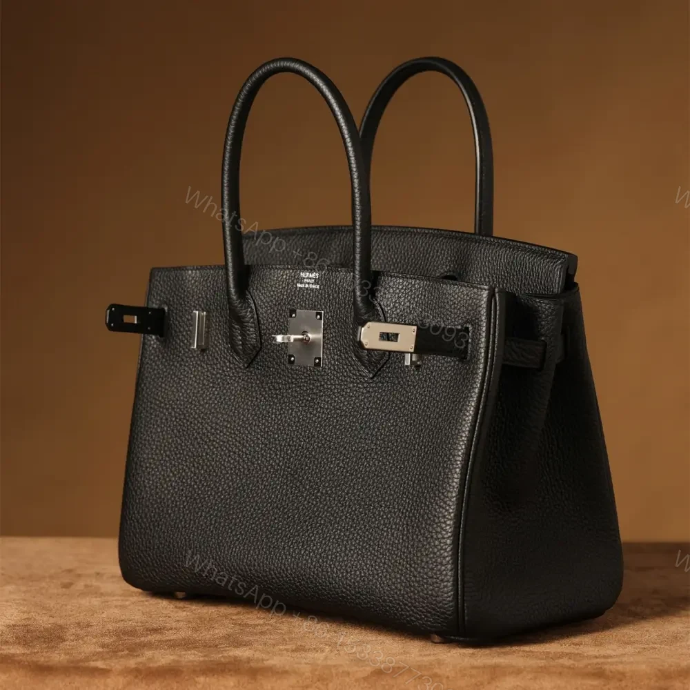 View 4 of 高仿Hermes*Birkin30黑色銀扣免檢版