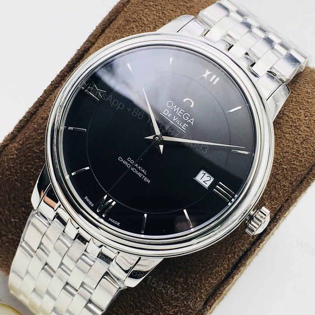 View 4 of Omega De Ville Prestige Co-Axial 36.8 Stainless Steel Black Dial Bracelet 424.10.37.20.01.001