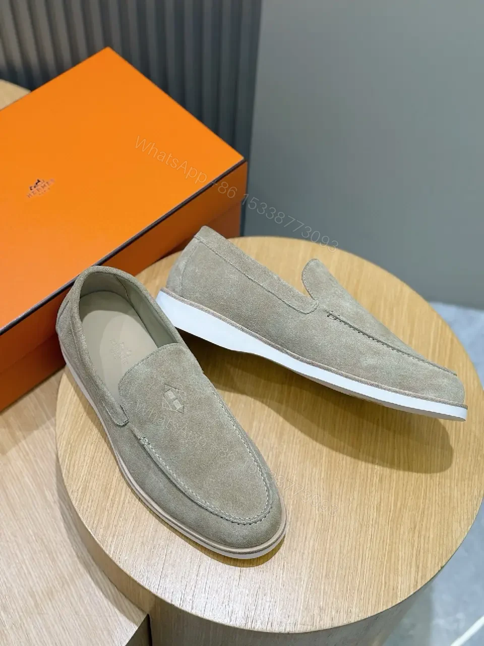 View 8 of Textured Suede High-Top Slip-Ons with Subtle Detailing