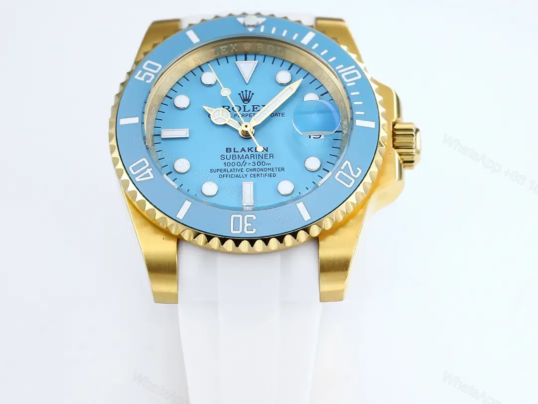 View 3 of Stunning blaken tiffany submariner replica 40MM Yellow Gold Custom RG-BLAKEN-TIFFANY-SUB-GOLD