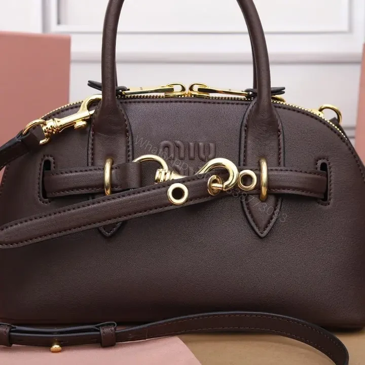 View 5 of 高仿miumiu*Aventure系列5BB169手提包石楠木色小號免檢版