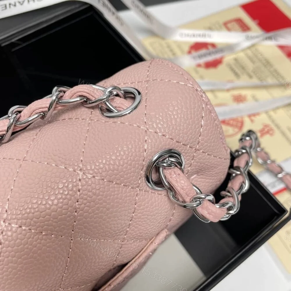 View 10 of Chanel Medium Classic Flap Bag Silver Hardware Pink 25Cm