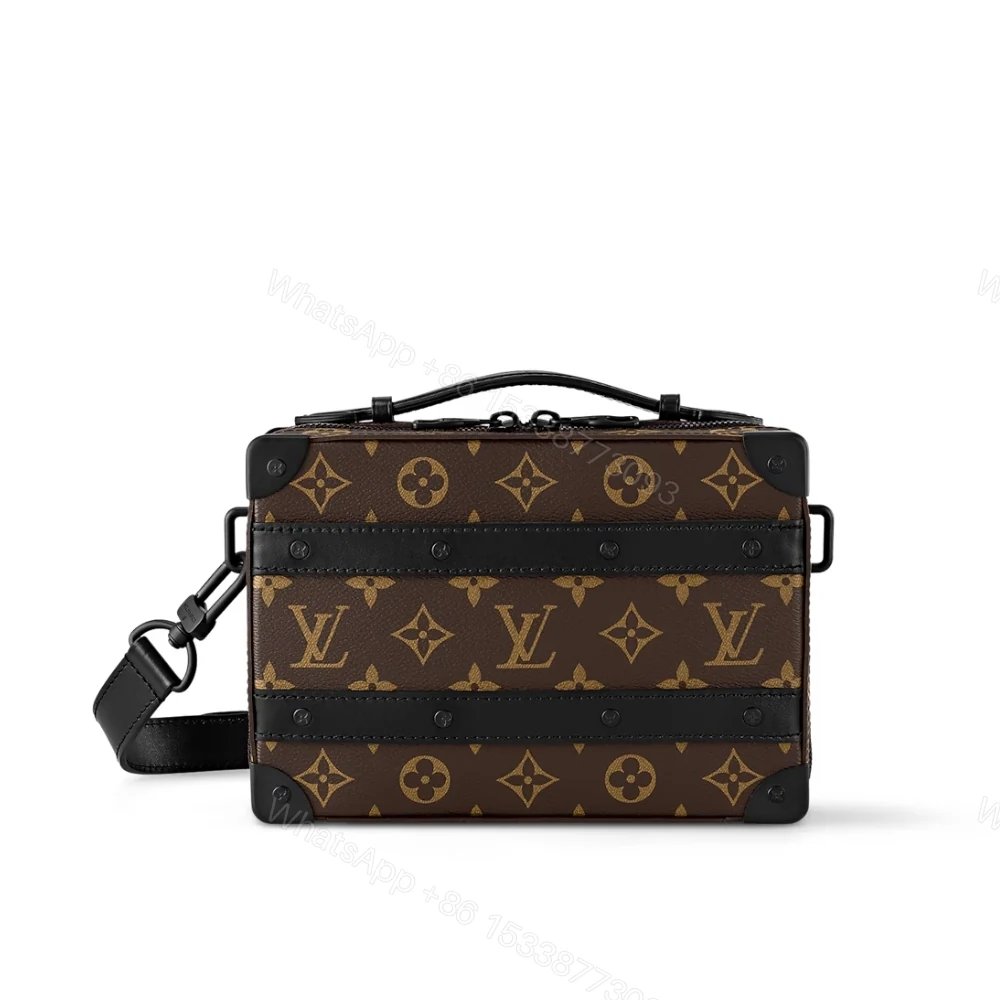 Louis Vuitton Handle Soft Trunk Macassar Monogram Black 21Cm M45935 — view 1