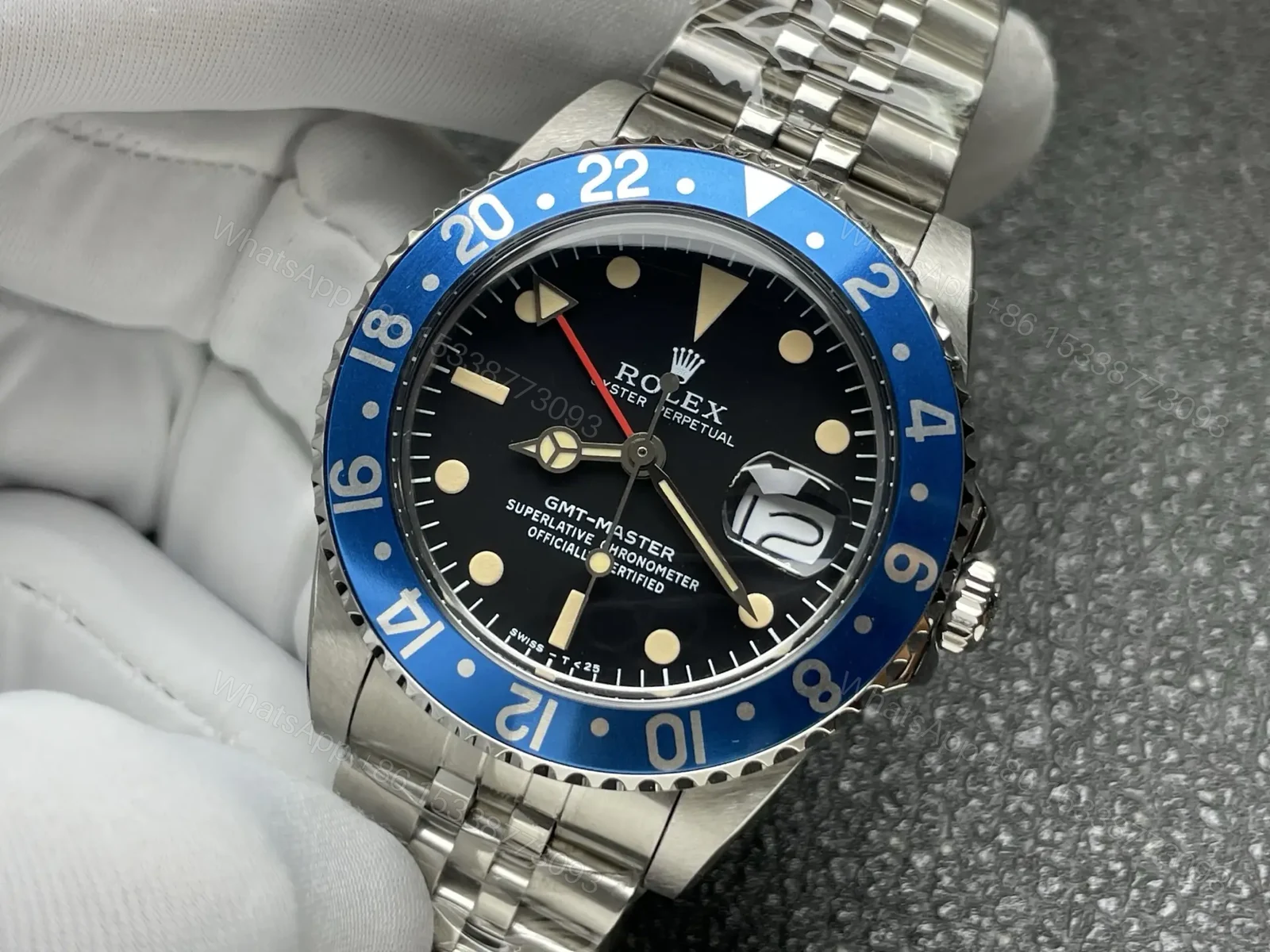 View 4 of Rolex GMT Retro 1250 Blue Jubilee 40mm RLX-GMT-RETRO-BLUE-40-JUB