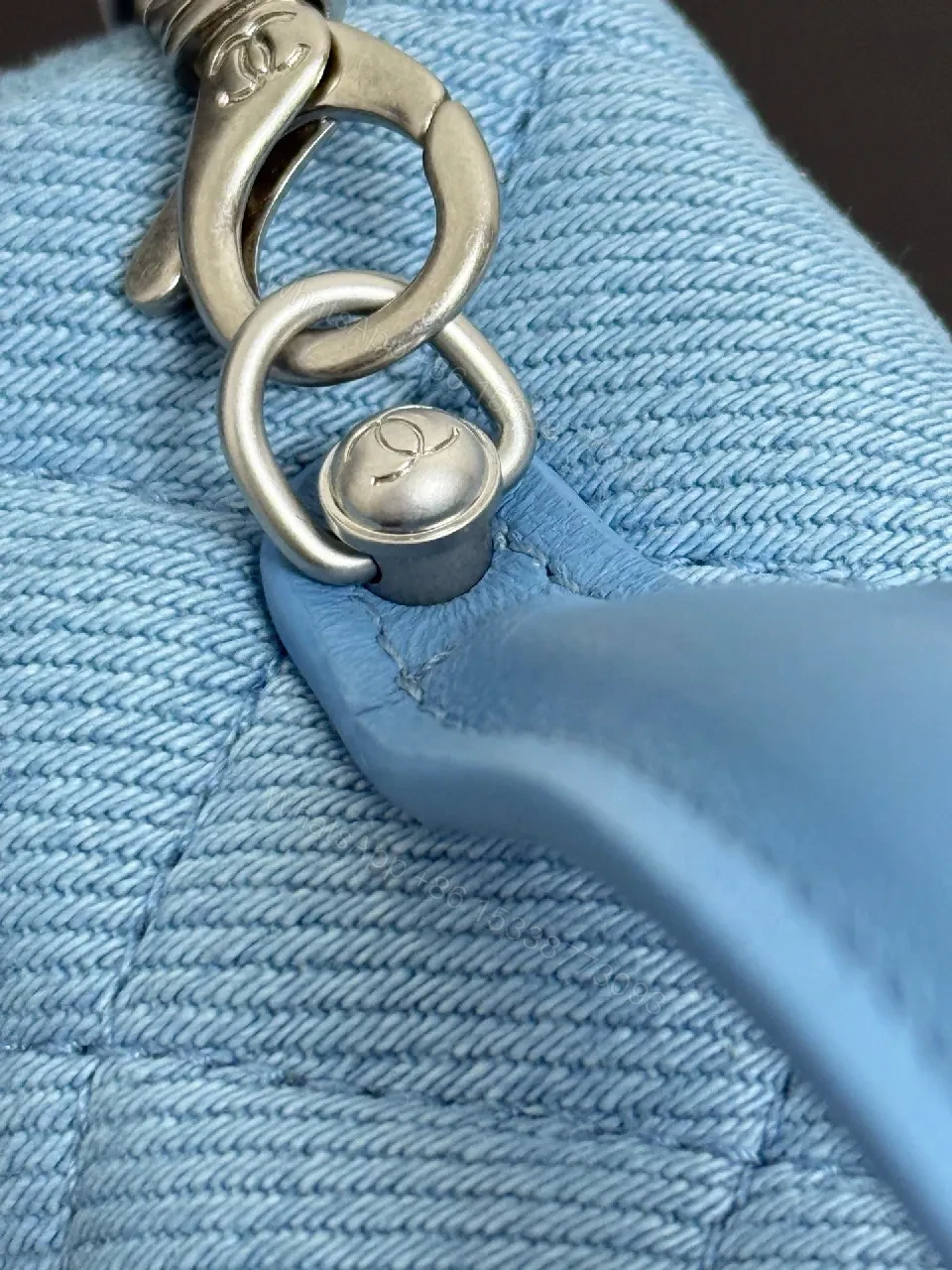 View 5 of Blue Quilted Leather Crossbody: Structured Everyday Luxury