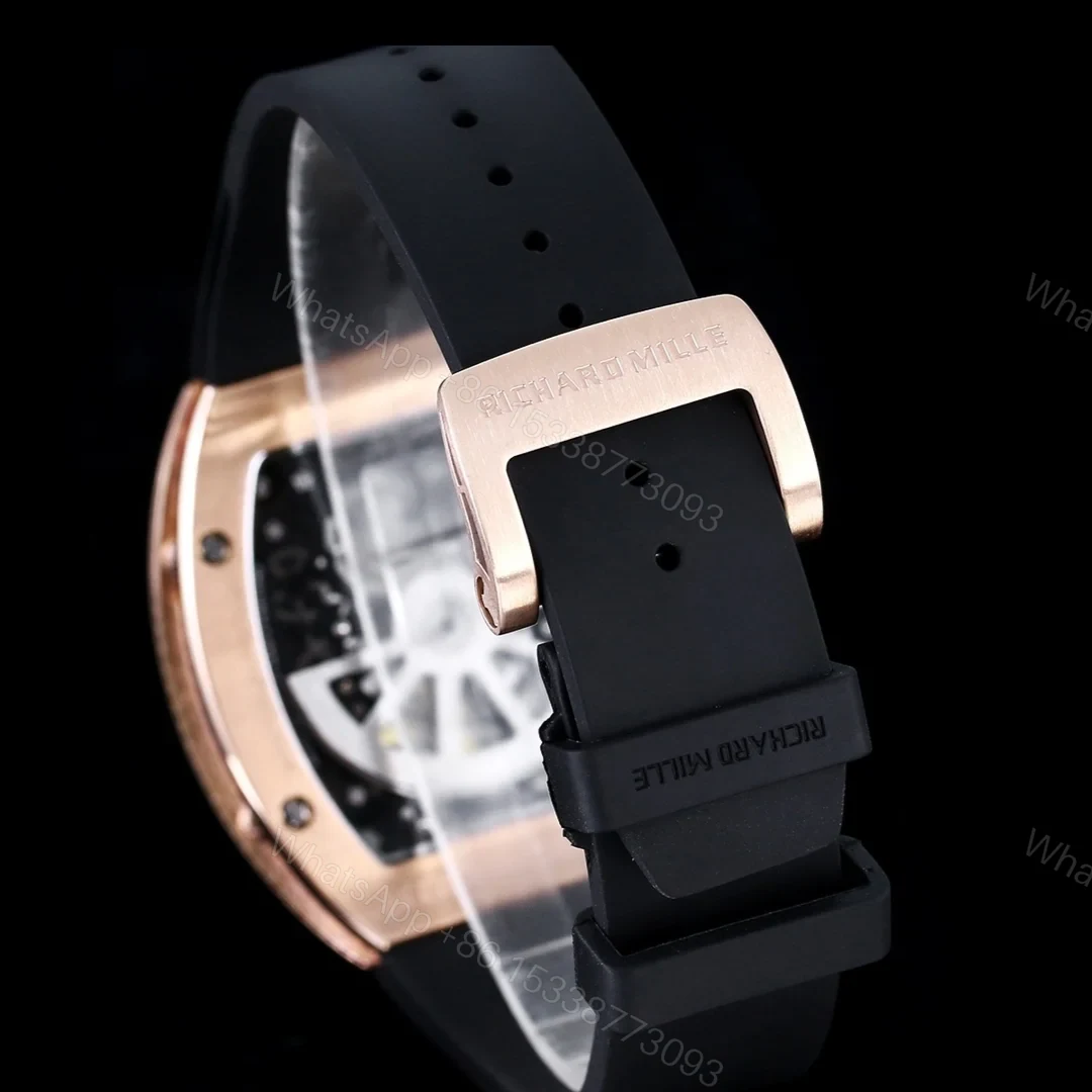 View 9 of Richard Mille RM67-01 Automatic Ultra Thin Skeleton Watch 38/48MM Barrel Case Digital Hour Markers Premium Edition RM-RM67-01-ULTRA-SKL-38