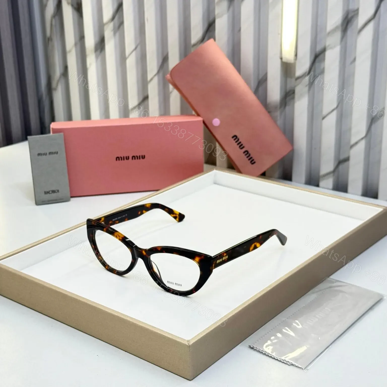 Miu Miu Cat Eye Women Optical Frame Black — view 1
