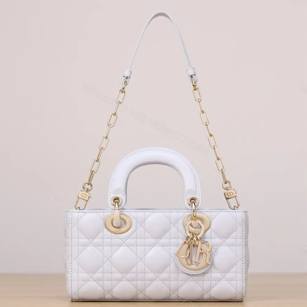 View 9 of 高仿Dior*LadyDJoy系列M0613M26Z小羊皮戴妃包淺藍色小號免檢版