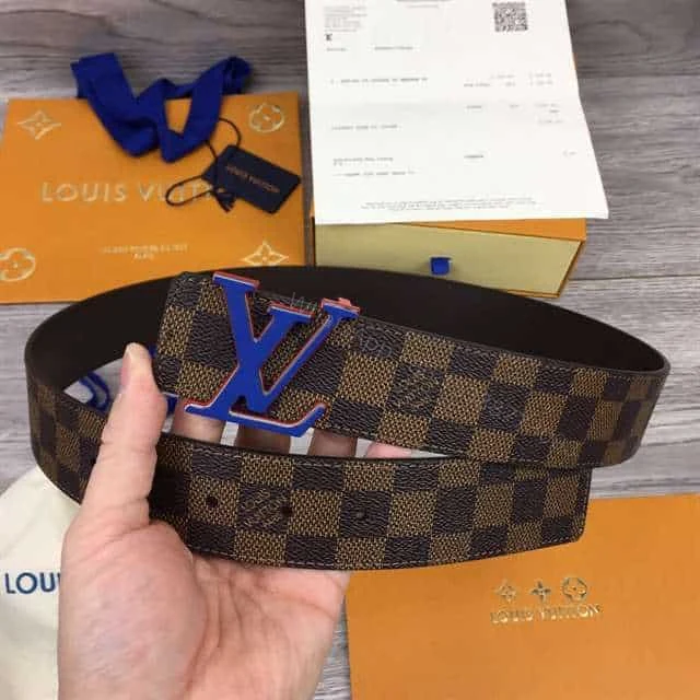 View 4 of LOUIS VUITTON INITIALES 40MM REVERSIBLE DAMIER EBENE CANVAS BELT – B85