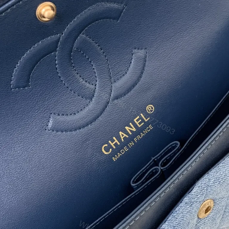 View 7 of Denim-Quilted Chain Bag: Modern Texture, Chanel-Inspired Chic