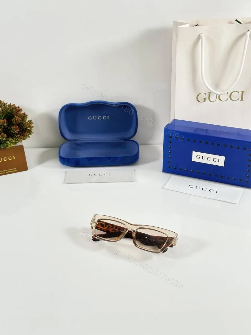 View 4 of First Copy Gucci GG1296 Sunglasses Silver Brown