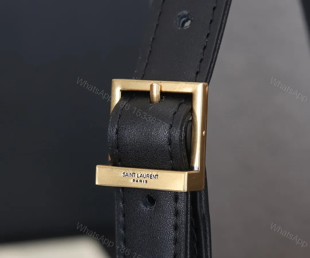 View 3 of Saint Laurent Smooth Calfskin Le 5 A 7 Mini Hobo Black