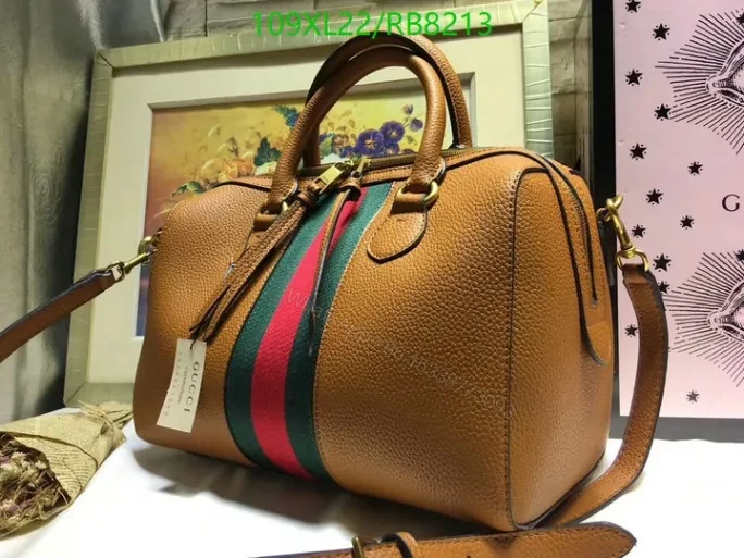 View 12 of Gucci Replica Ophidia Leather AAAA Black Bag