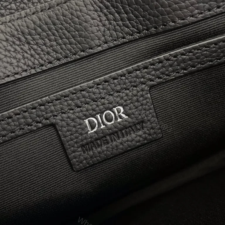 View 9 of Dior-Inspired Pattern Belt Bag - Textured Leather Accent, Compact Style