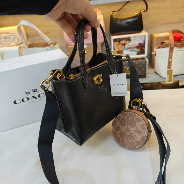 View 16 of FIRST COPY COACH WILLOW 18 TOTE HANDBAG IN LEATHER