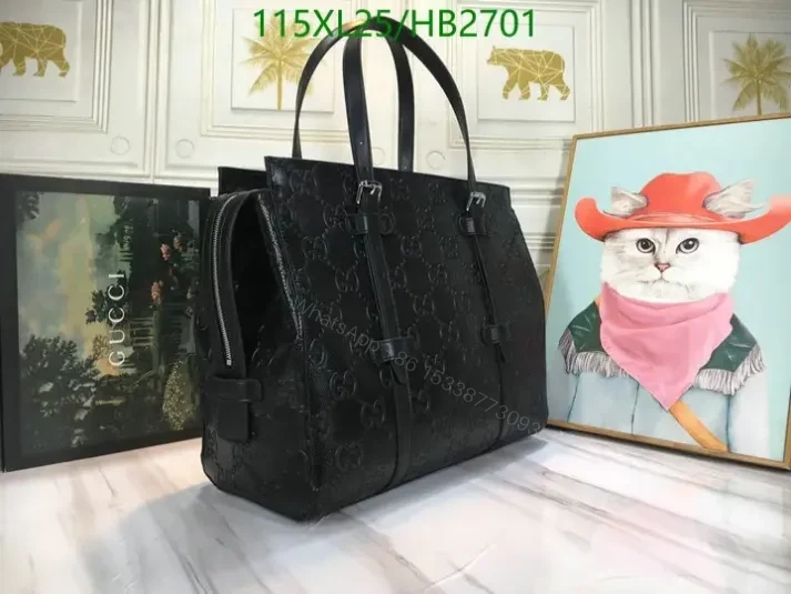 View 2 of Gucci Large Black Tote Bag Replica HB270198 – Luxury AAAA Handbag