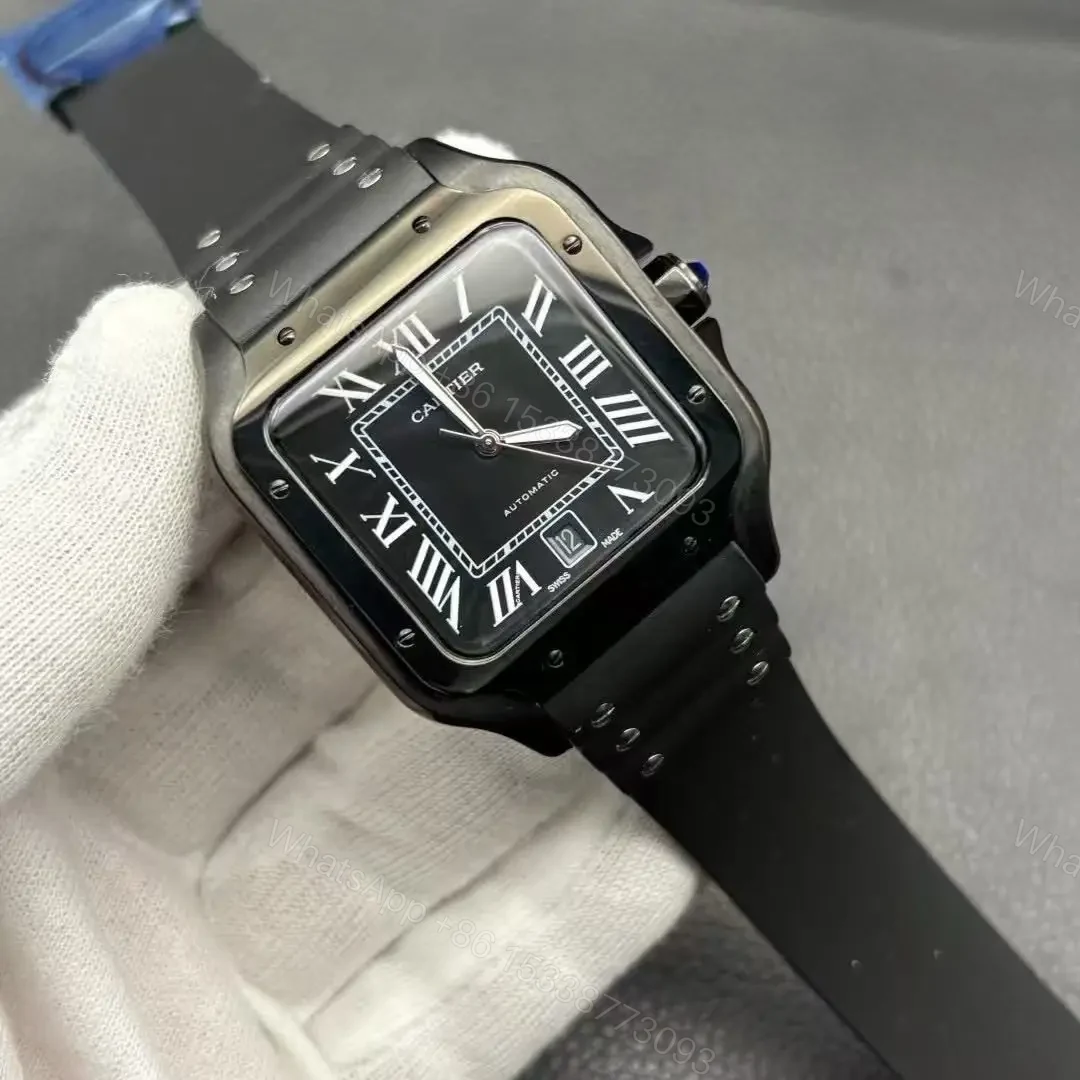 View 5 of Cartier Santos Full Black Replica De Cartier Watch