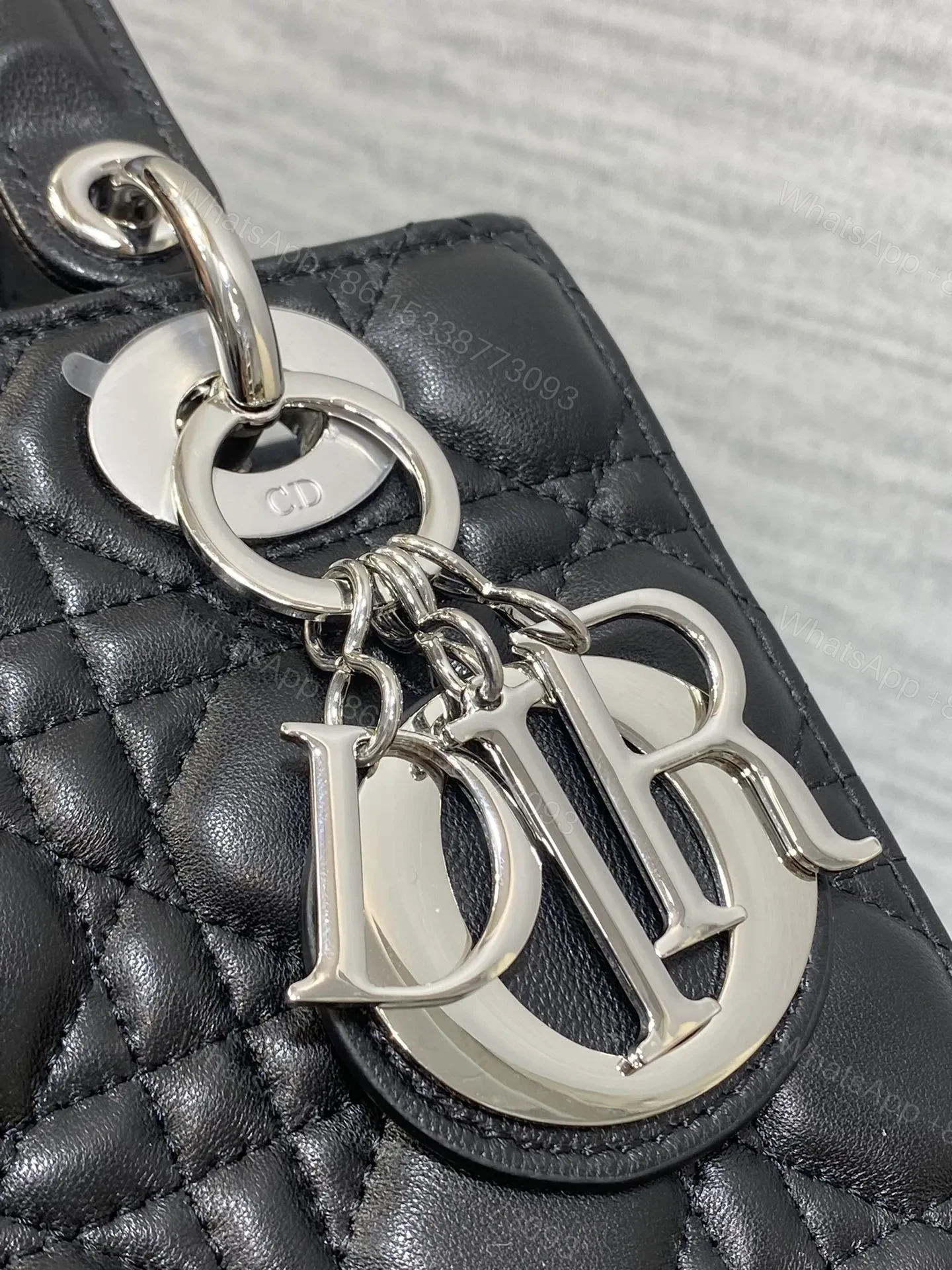 View 4 of DIOR LADY DIOR SMALL BLACK SLIVER HARDWARE