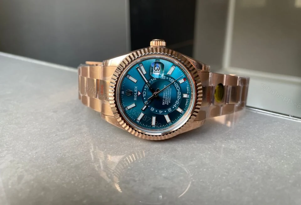 View 7 of Noob FACTORY 1:1 Rolex Sky-Dweller 326935 RG/SS Turquosi Dial