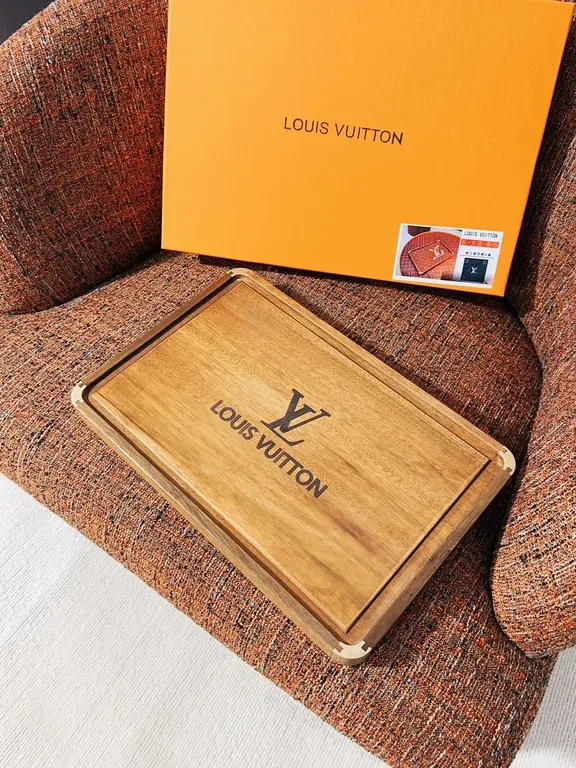 View 7 of Monogram LV Tray Desk Accessory â€” Brass Frame, Top Guarded