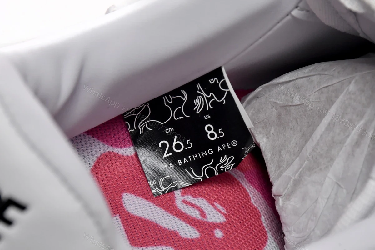 View 10 of Cheap Fake Bape Sta Low White Red Camouflage 1H20-191-045(BapeSta)