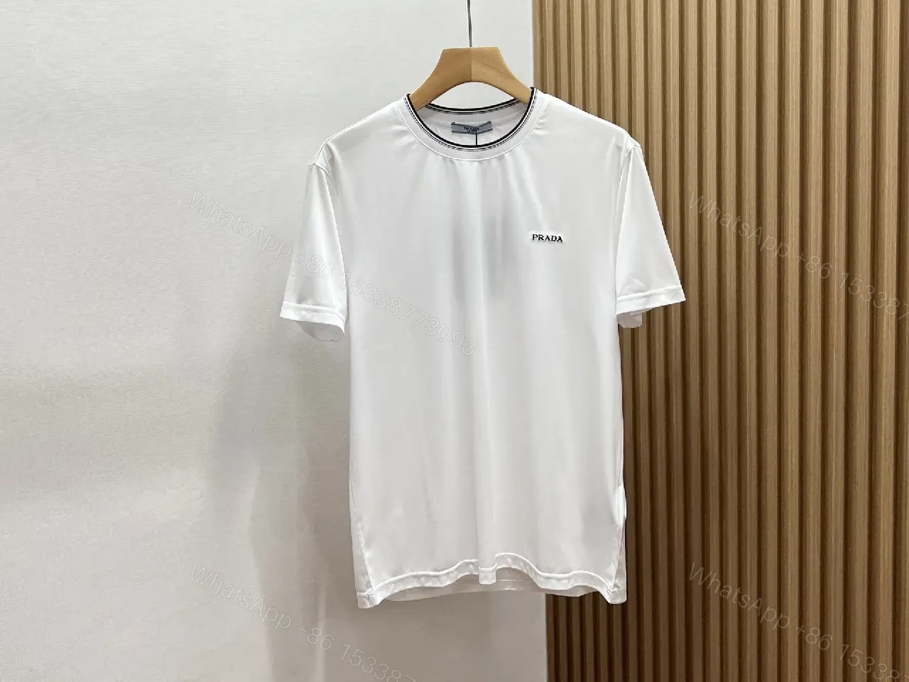 View 11 of Black Cotton T-Shirt Modern Minimalist Prada Tee