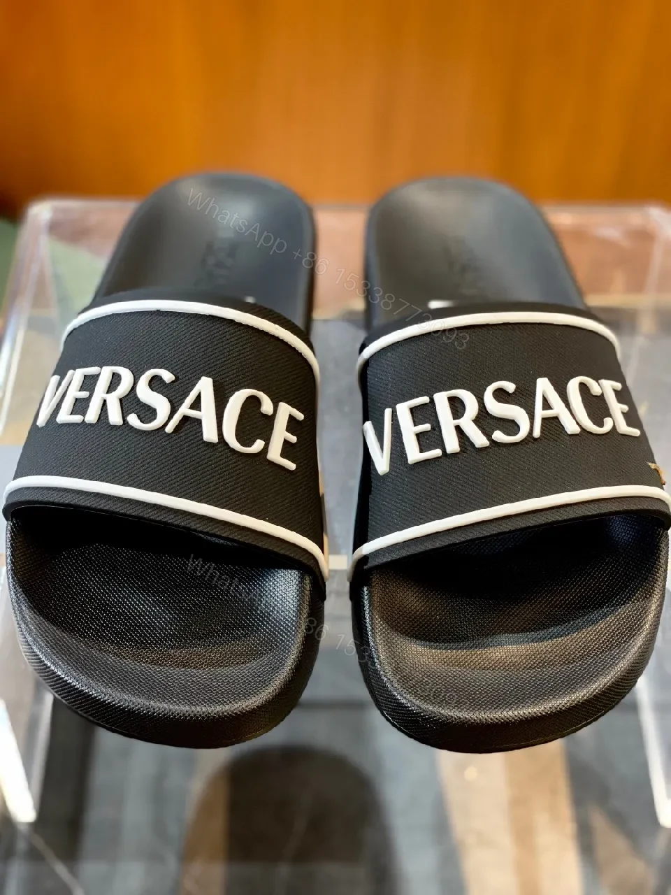 View 5 of Monochrome Stride Premium Slippers with Bold Logo Comfort