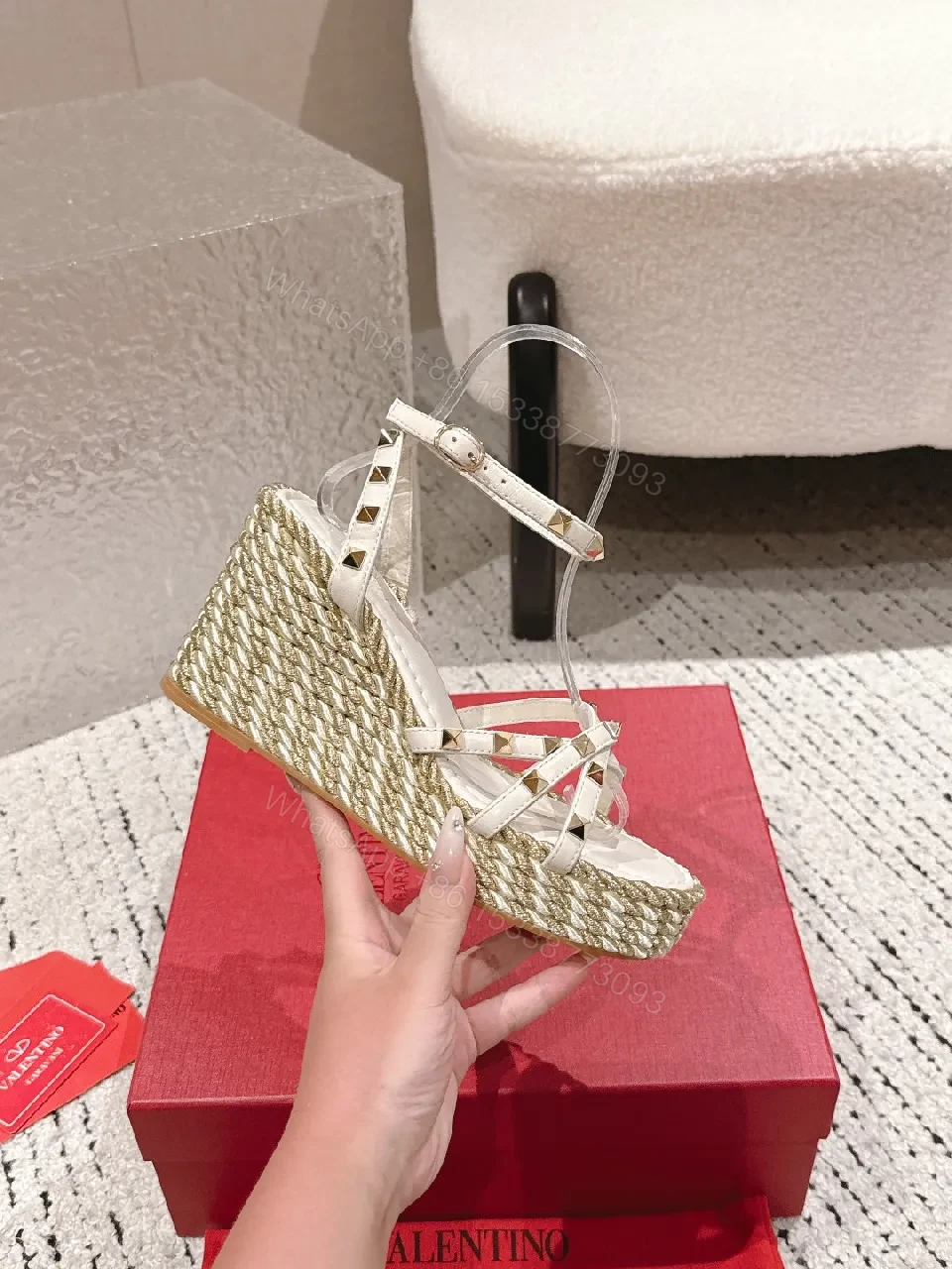 View 2 of Translucent Sandals with Studded Edge – Elevated Everyday Style
