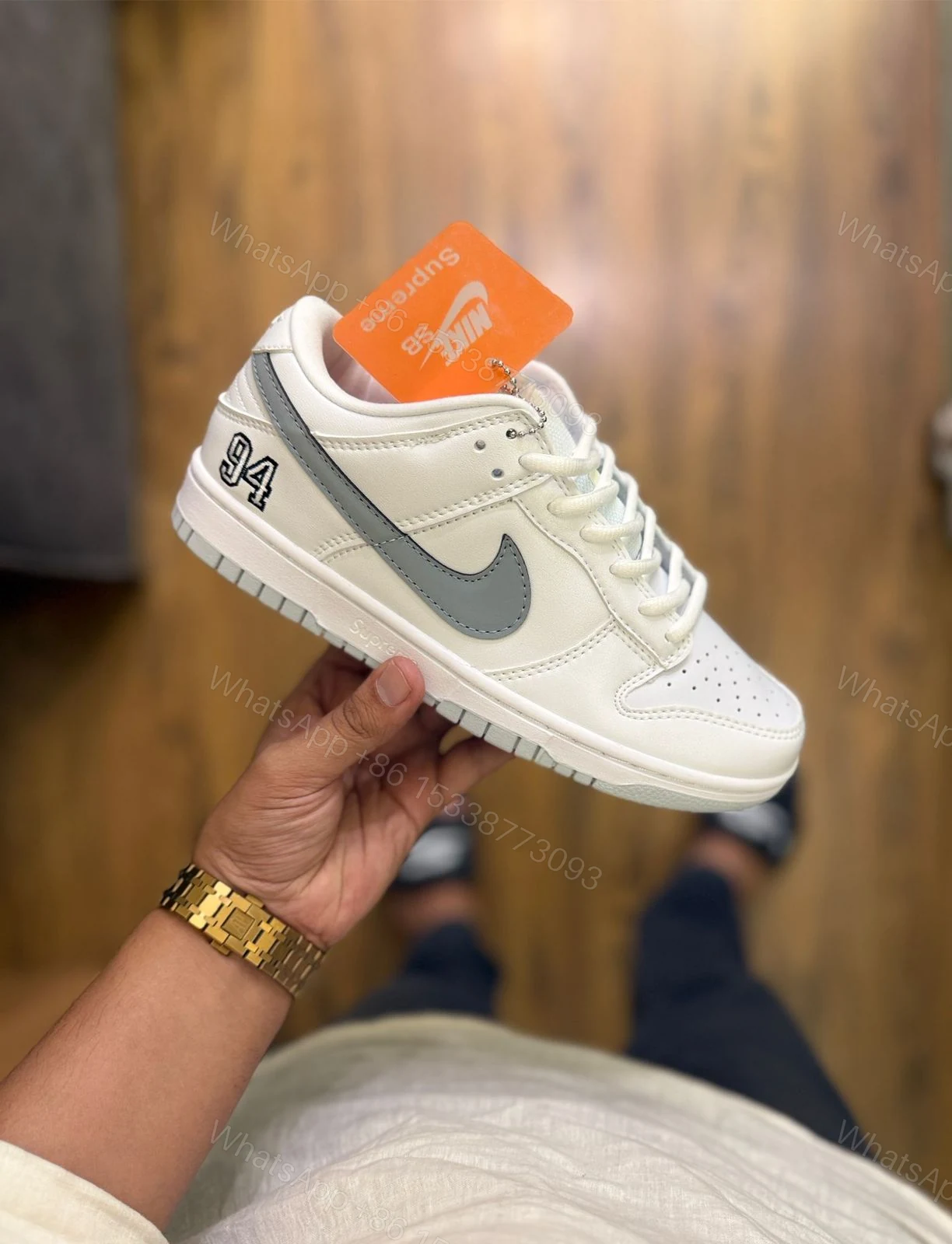 FIRST COPY NIKE SB DUNK SUPREME 84 OG GREY FOR MEN — view 1