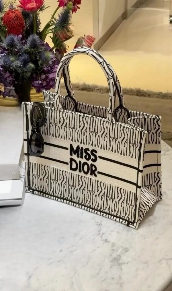 View 4 of FIRST COPY Miss Dior Graffiti Book Large Tote Bag