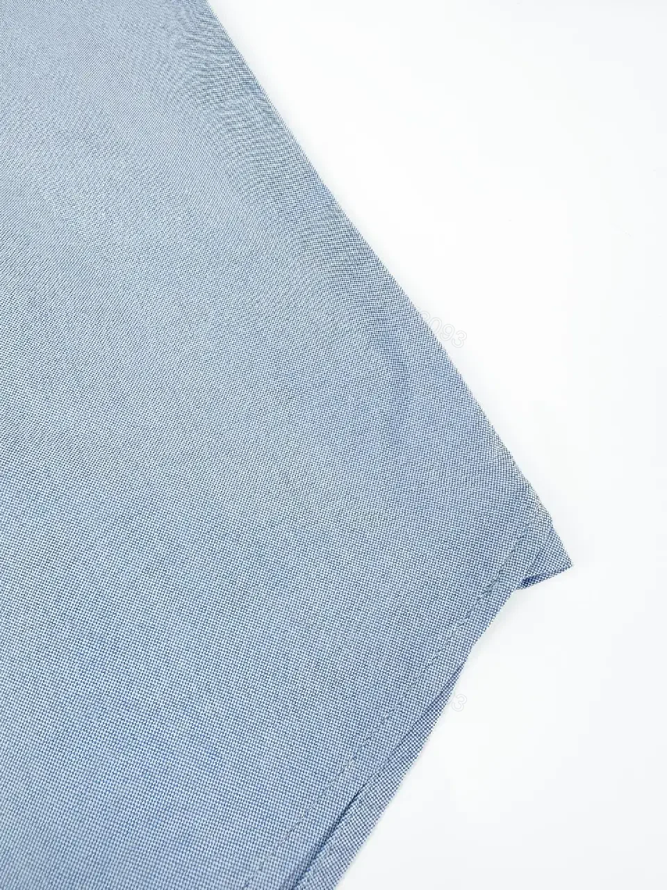 View 2 of Light Blue Cotton Button-Down Shirt, Classic Fit, PRADA Logo
