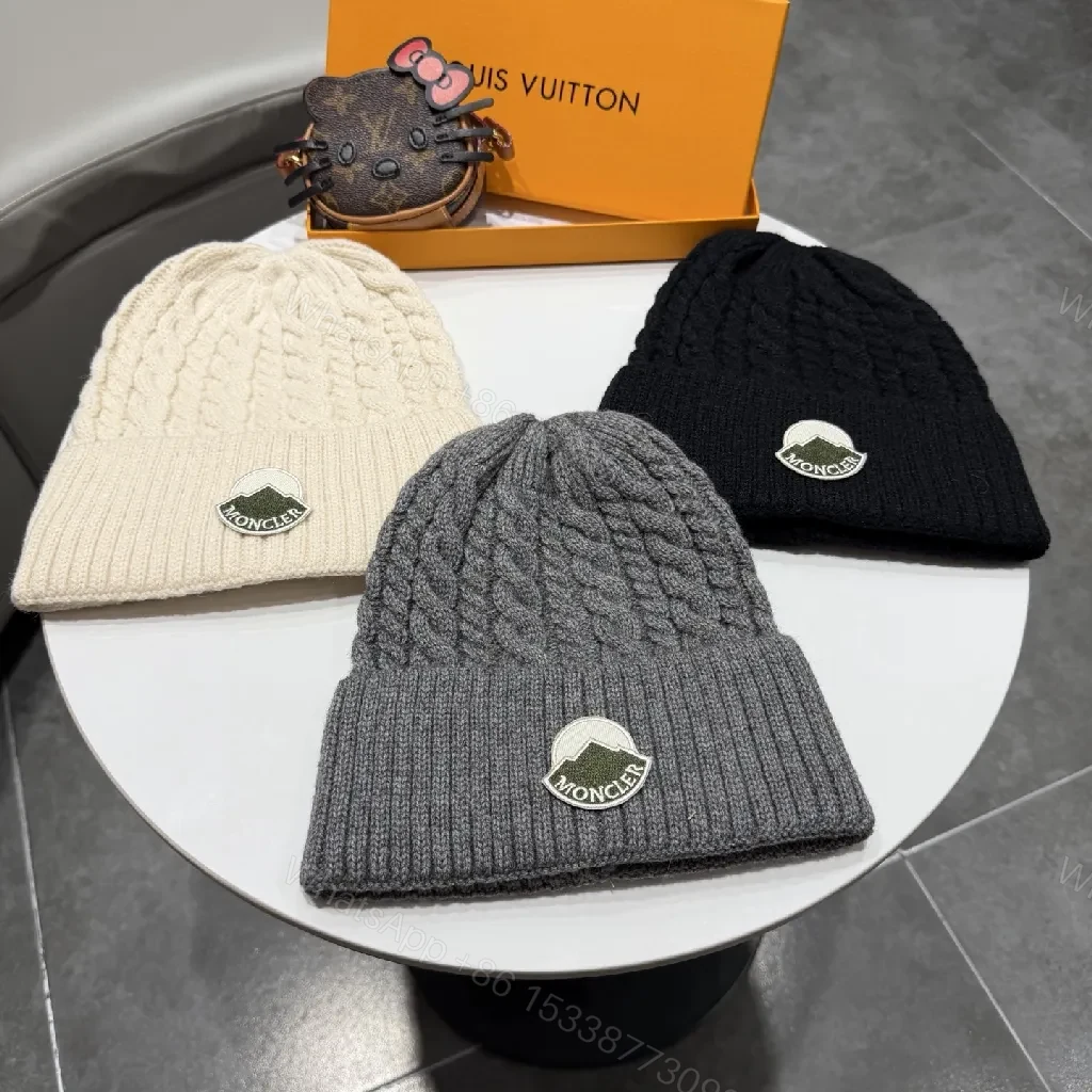 View 5 of Cozy Cable Knit Beanie: Subtle Moncler Sealing Luxury Winter Beanie