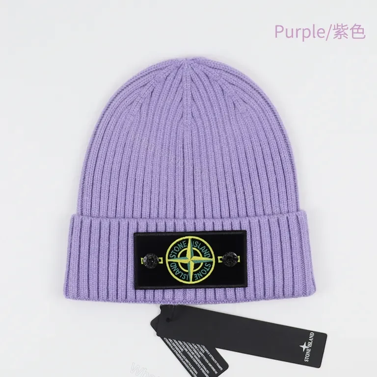 View 5 of Soft Ribbed Beanie with Stone Island Patch â€“ Everyday Warmth