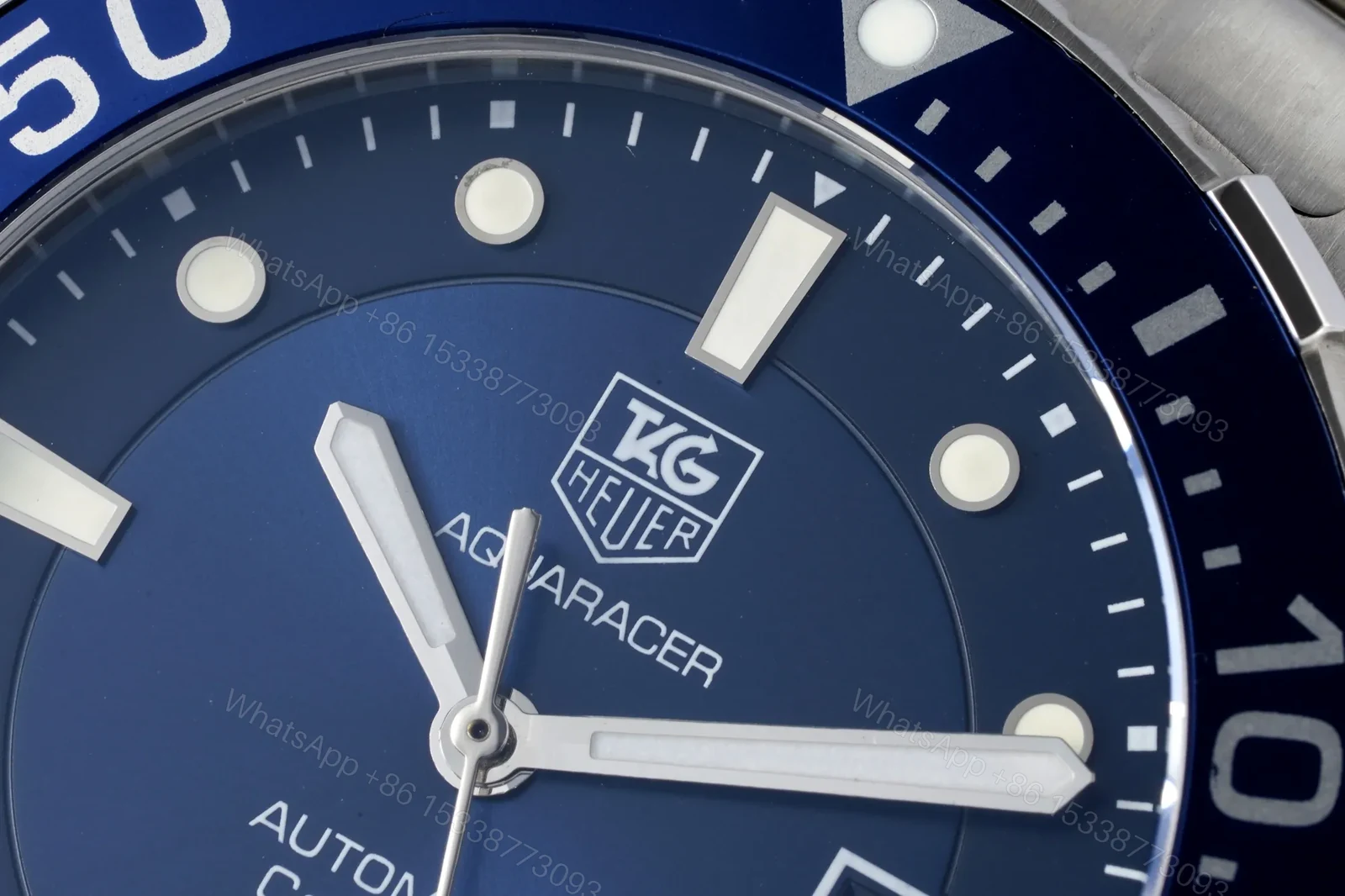 View 4 of TAG Heuer Super Series Automatic Watch – Blue Dial, Stainless Steel Bracelet, Diver Style
