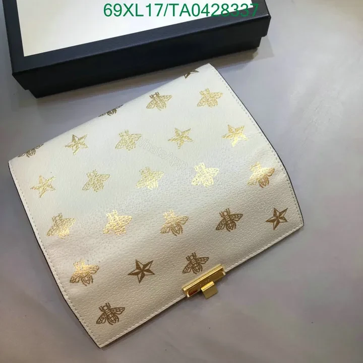 View 3 of Gucci Padlock Bee Star White Wallet on Chain Knockoff GF78QS