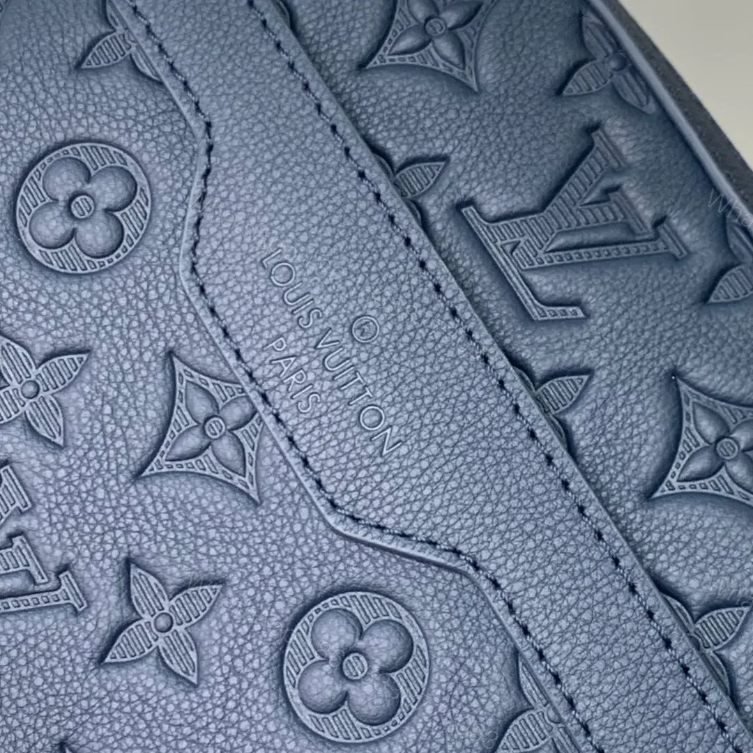 View 8 of LV TRIO MESSENGER 25 IN BLUE MONOGRAM SHADOW CALFSKIN