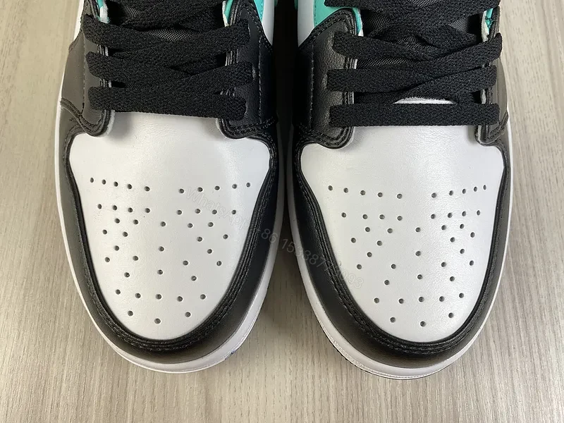 View 3 of Color Blocked Elevate High-Tops: Leather, Turquoise Accent sneakers