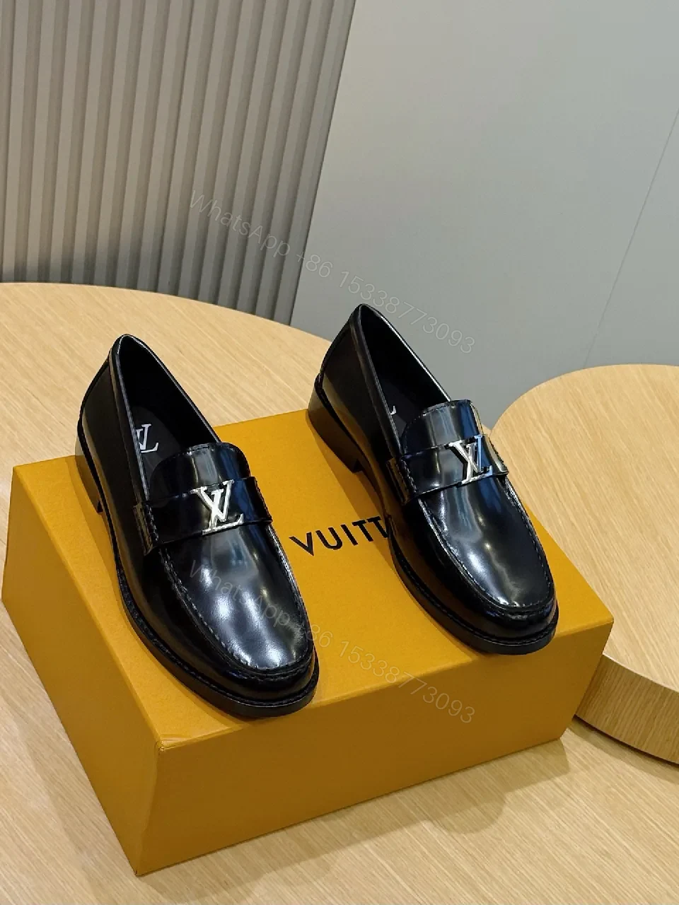 Polished Leather Loafers with LV Hardware: Sleek, All-Day Elevation — view 1