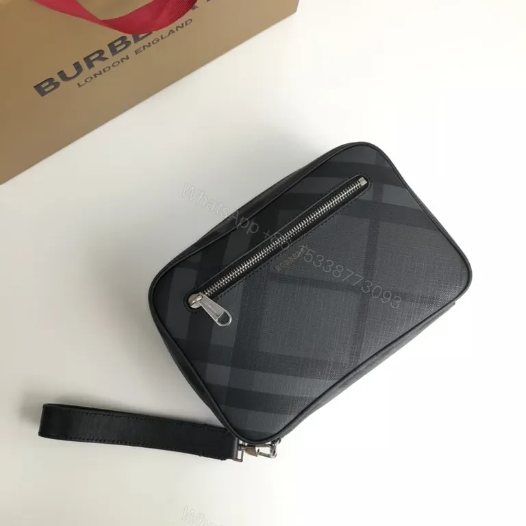 View 4 of Black Coated-Canvas Burberry Crossbody: Minimal Luxury Bag