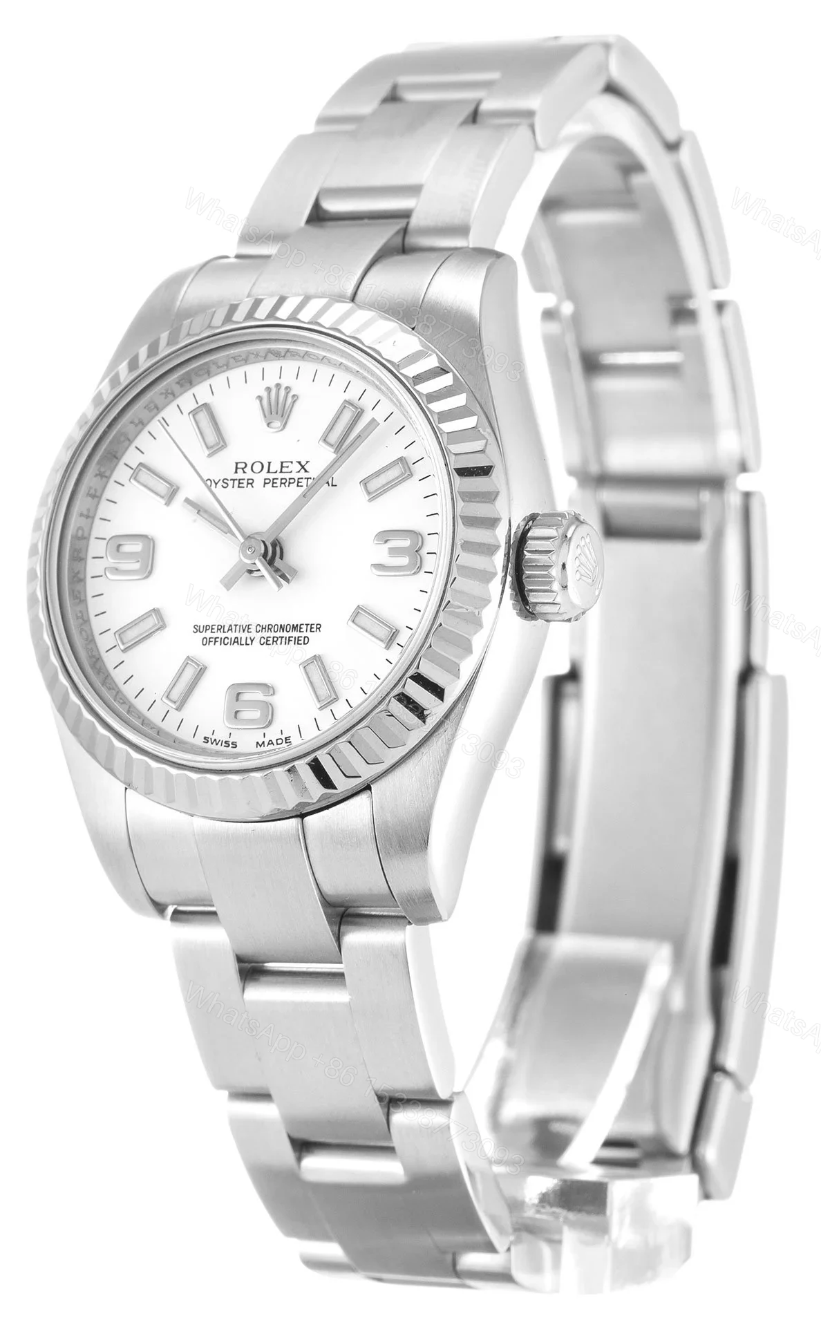 View 2 of Replica Rolex Oyster Perpetual Lady White Dial 176234 26 mm