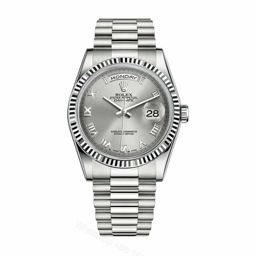 Replica Rolex Day-Date Rose Gold President Green Roman Dial 228235 — view 1
